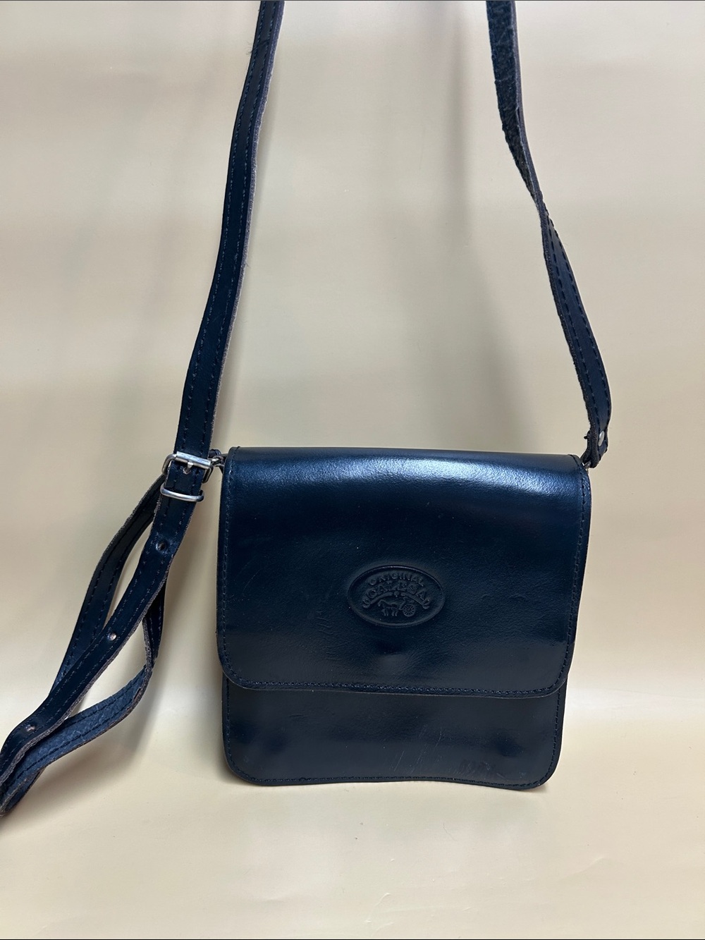 Vintage shoulder bag from the Spanish brand Original Calesa, leather high qualit